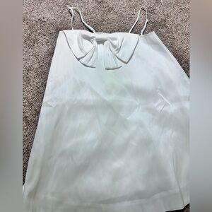 White Bow-Front Spaghetti Strap Cami Top